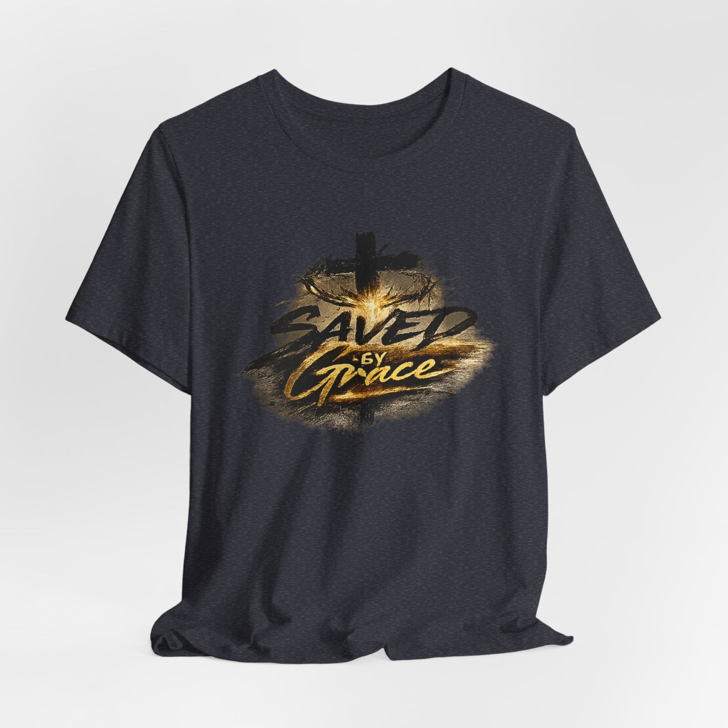 Saved By Grace T‑Shirt — Christian Cross Faith Tee