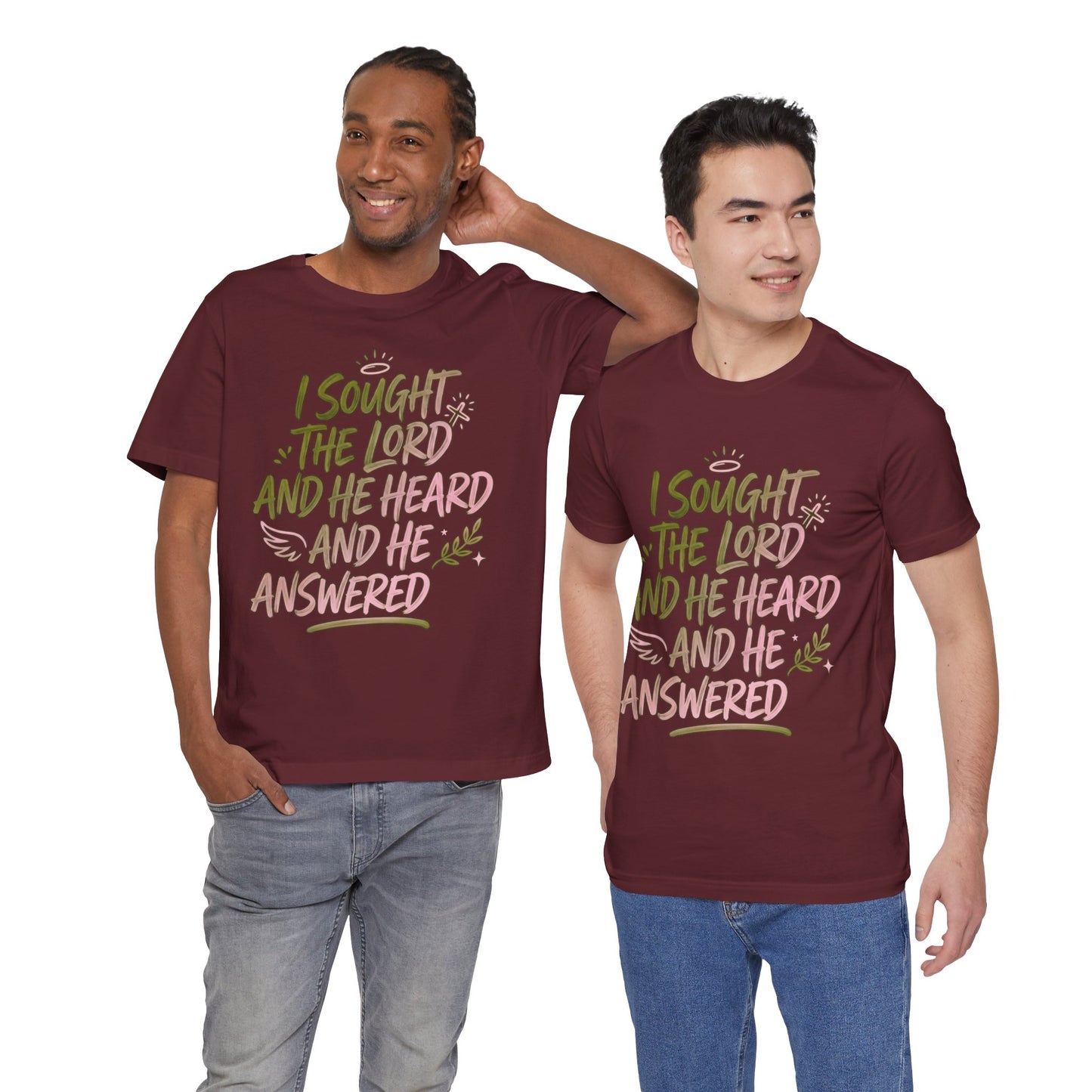 I Sought the Lord T-Shirt — Inspirational Christian Faith Tee