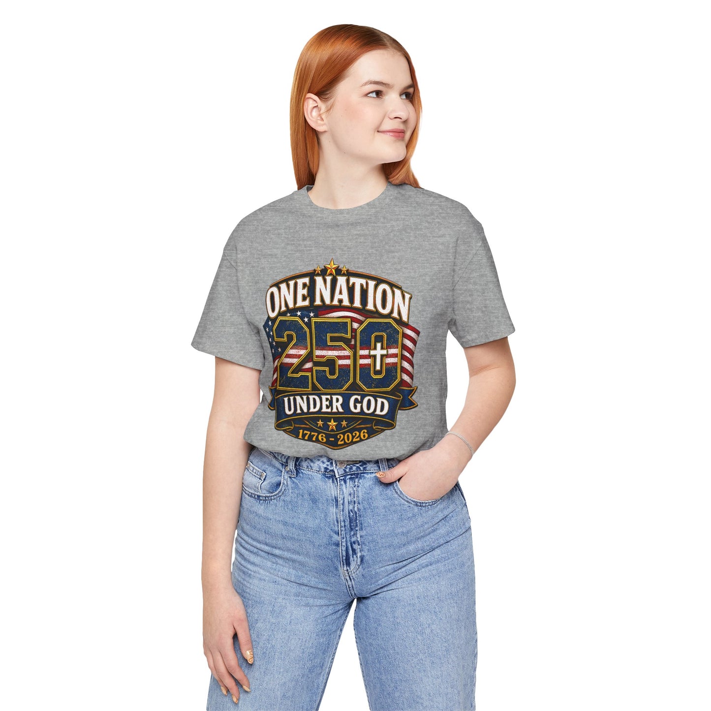 250th USA Independence T-Shirt — "One Nation Under God" 1776–2026 Patriotic Tee