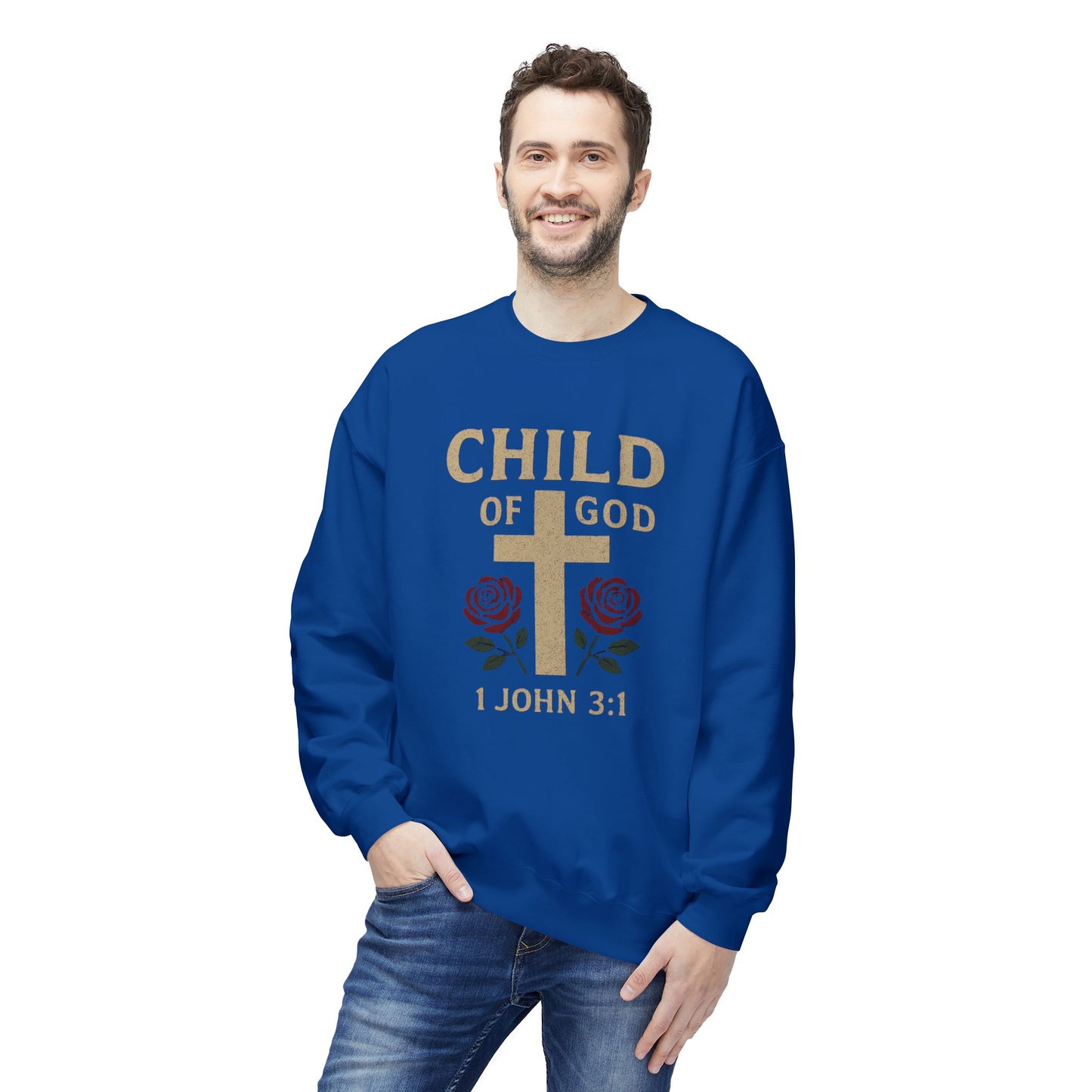 Christian Sweatshirt - 1 John 3:1 'Child of God'