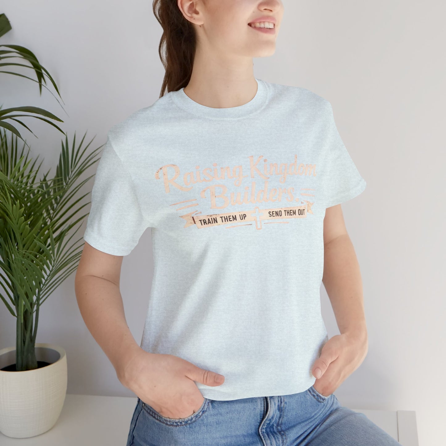 Raising Kingdom Builders Tee – Train Them Up, Send Them Out Christian Youth T-Shirt