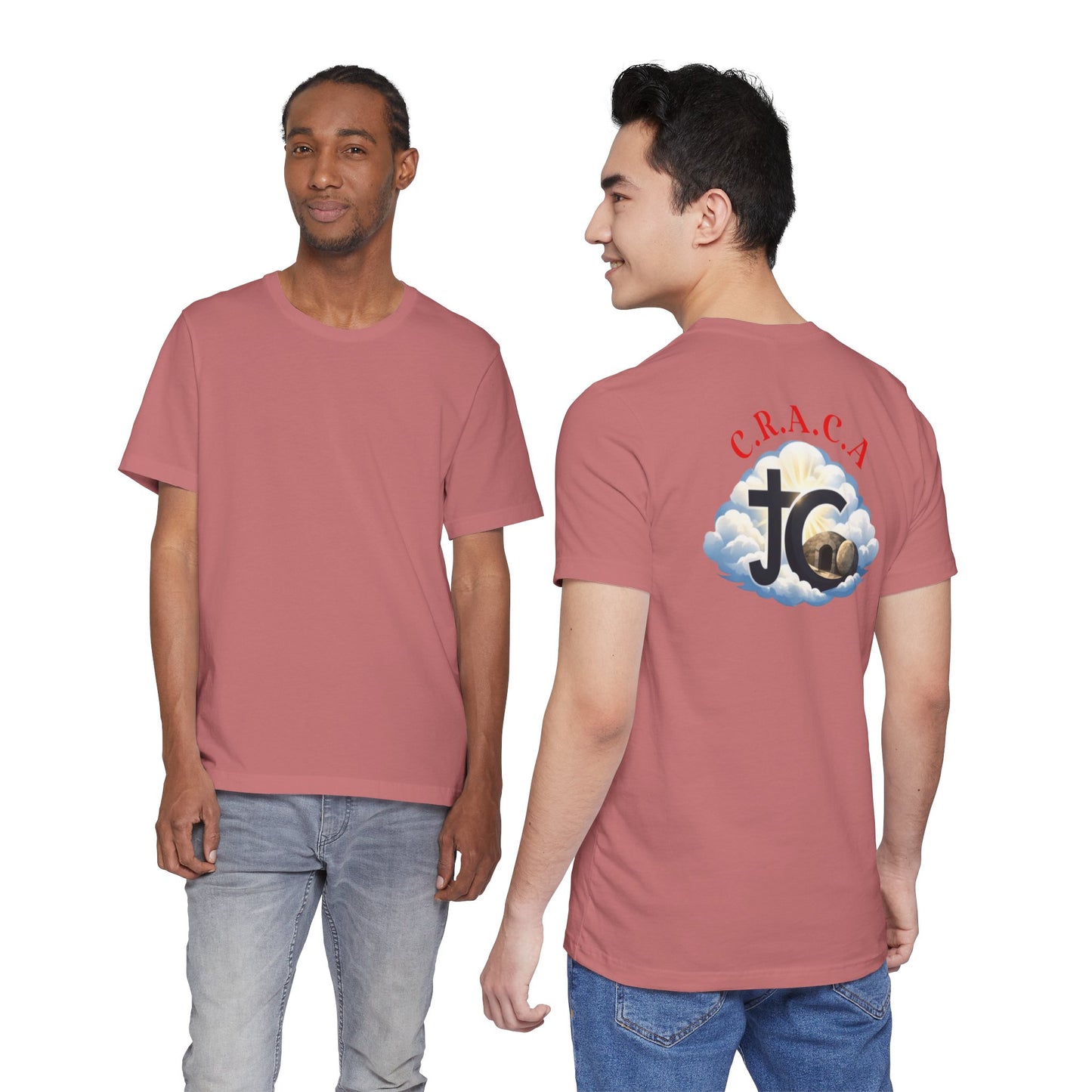 Christian JC Cross Tee — CRACA (Crucified.Risen.And.Coming.Again) Graphic T‑Shirt