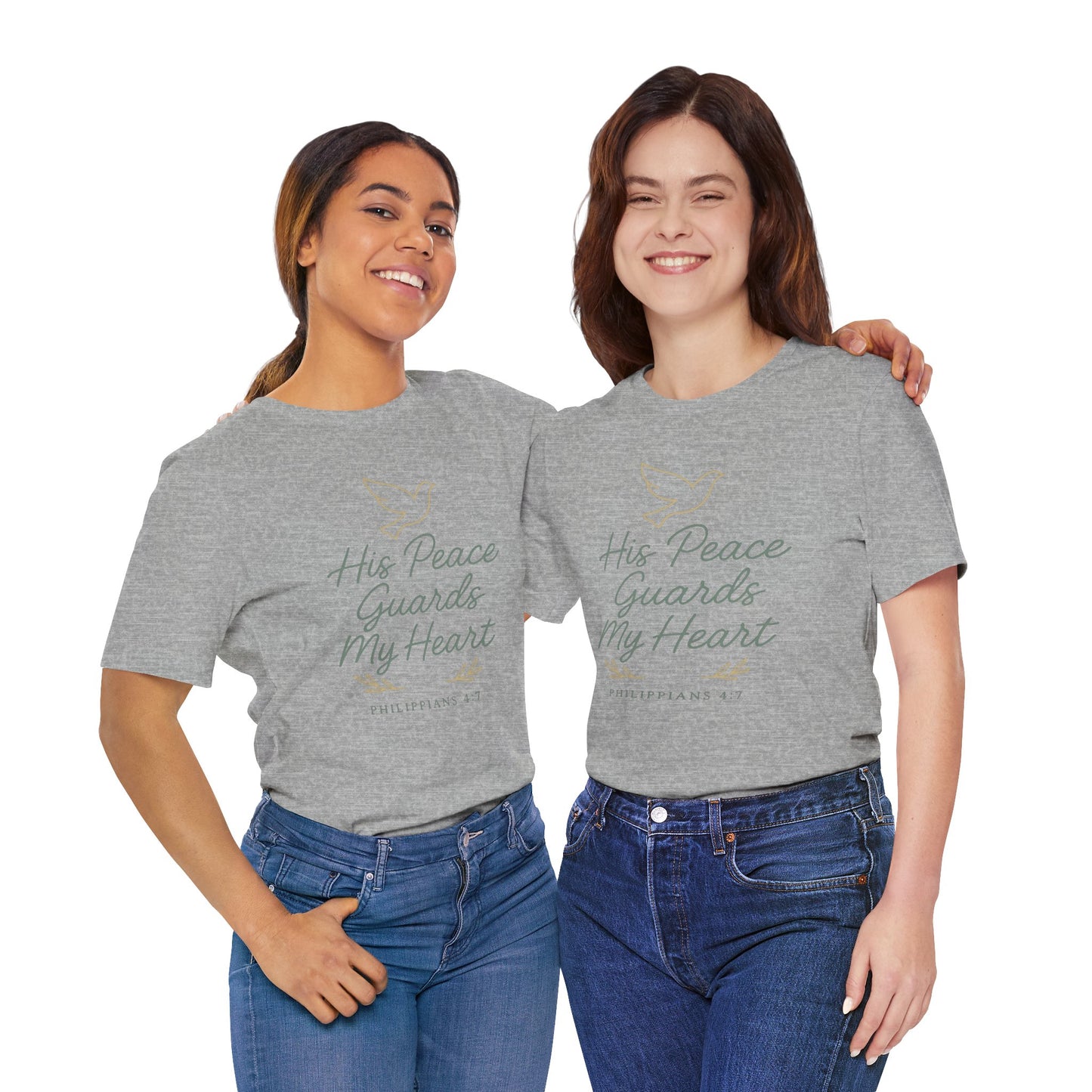 His Peace Guards My Heart Tee — Philippians 4:7 Christian Dove T-Shirt