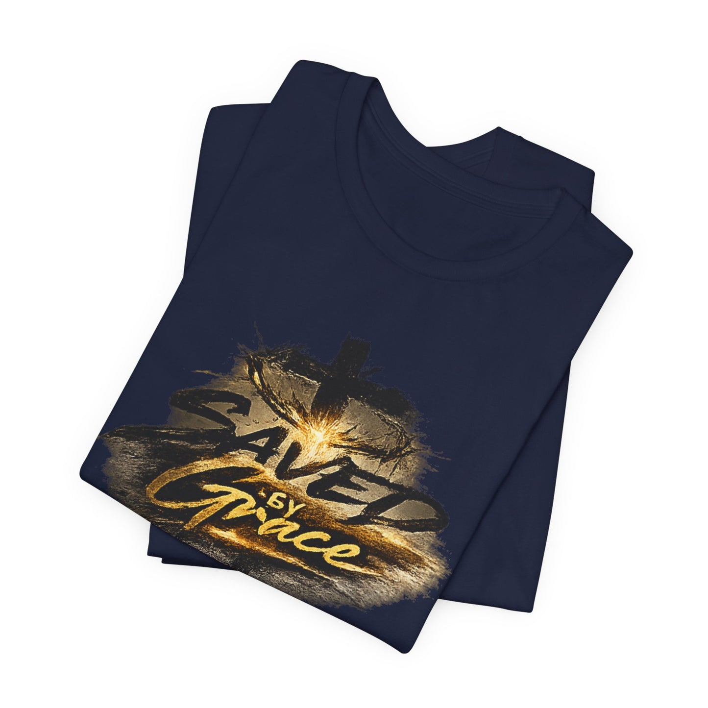 Saved By Grace T‑Shirt — Christian Cross Faith Tee