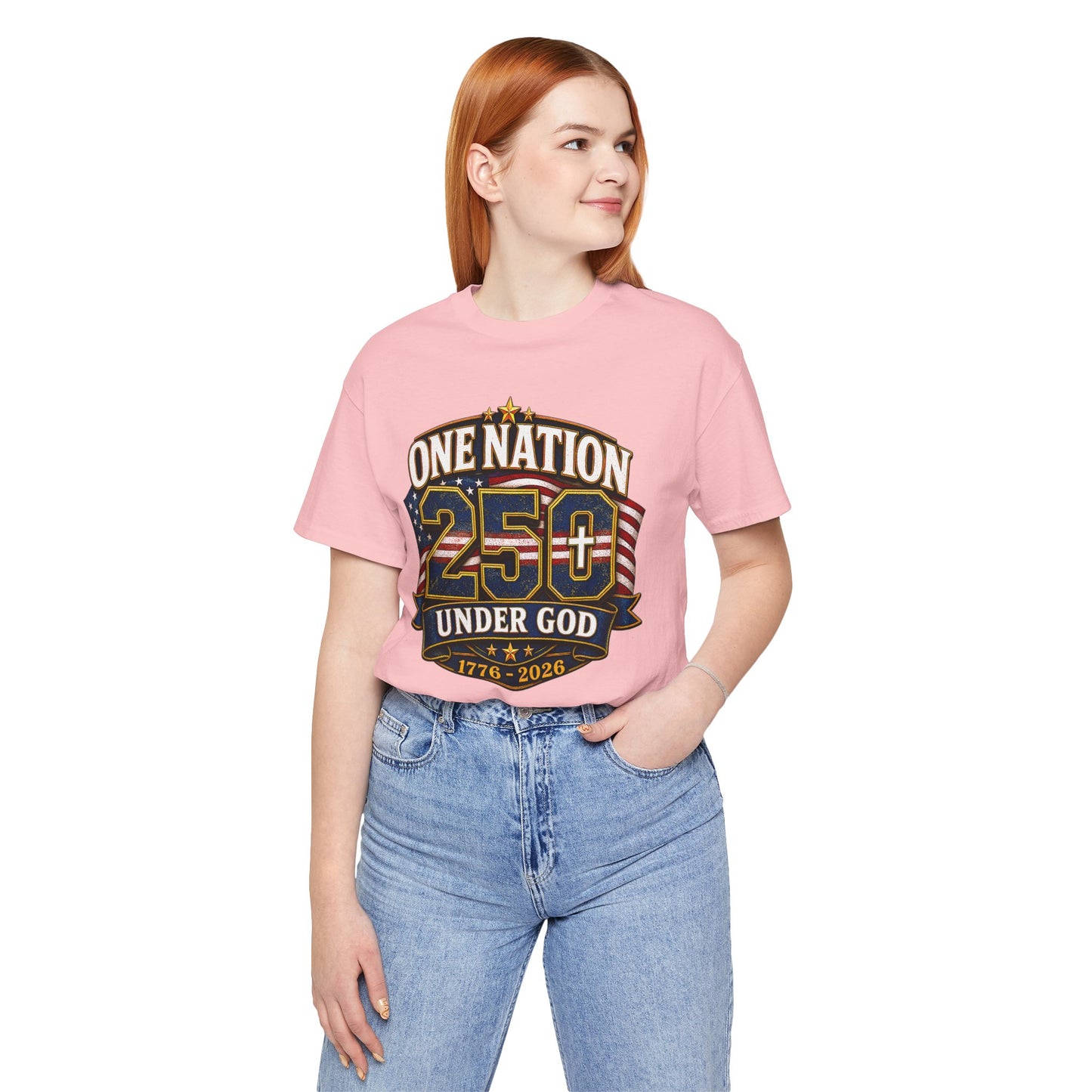 250th USA Independence T-Shirt — "One Nation Under God" 1776–2026 Patriotic Tee