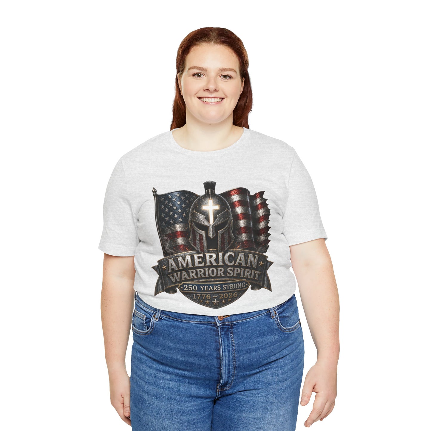 American Warrior Spirit T-Shirt – Patriotic 250 Years Strong Tee (1776–2026)