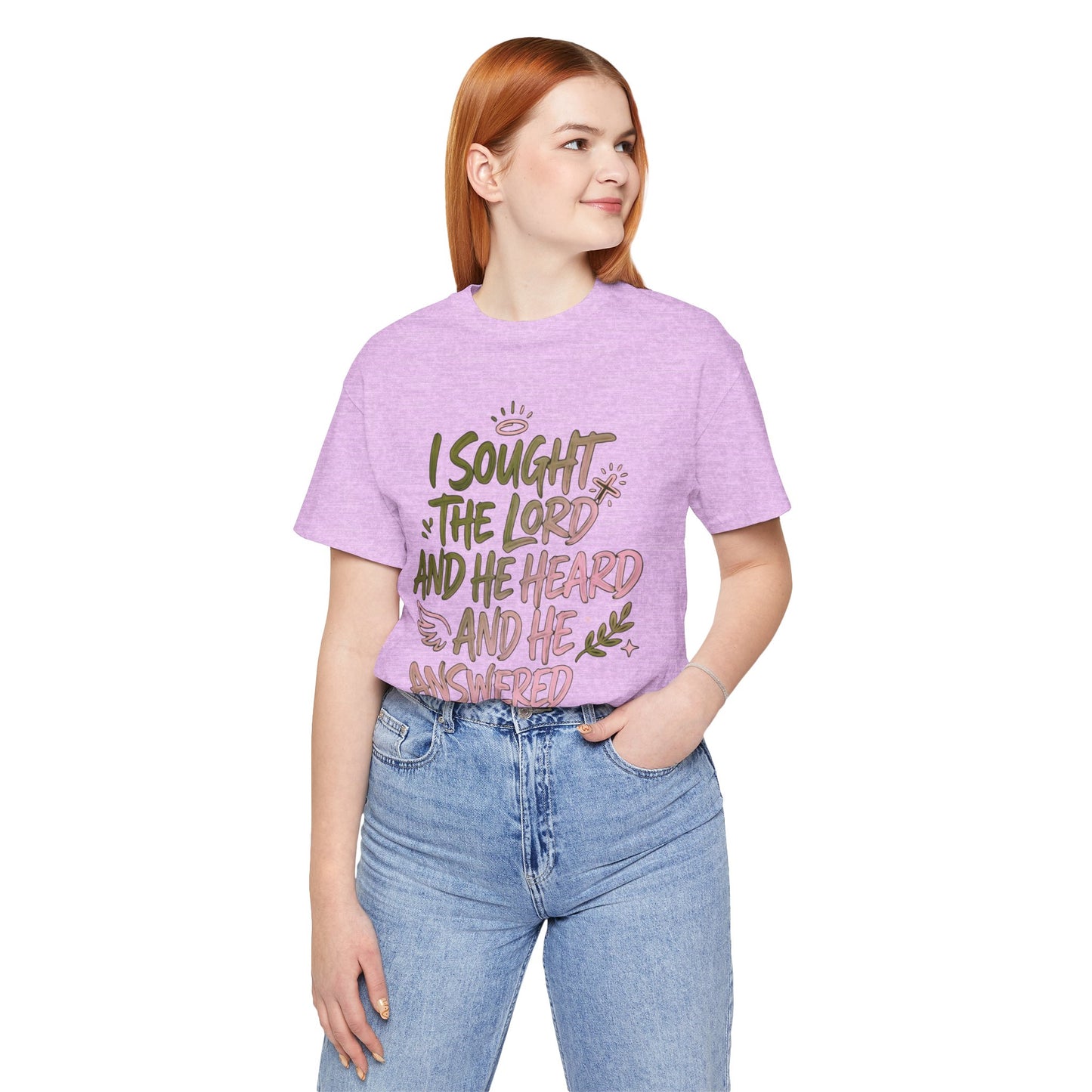 I Sought the Lord T-Shirt — Inspirational Christian Faith Tee