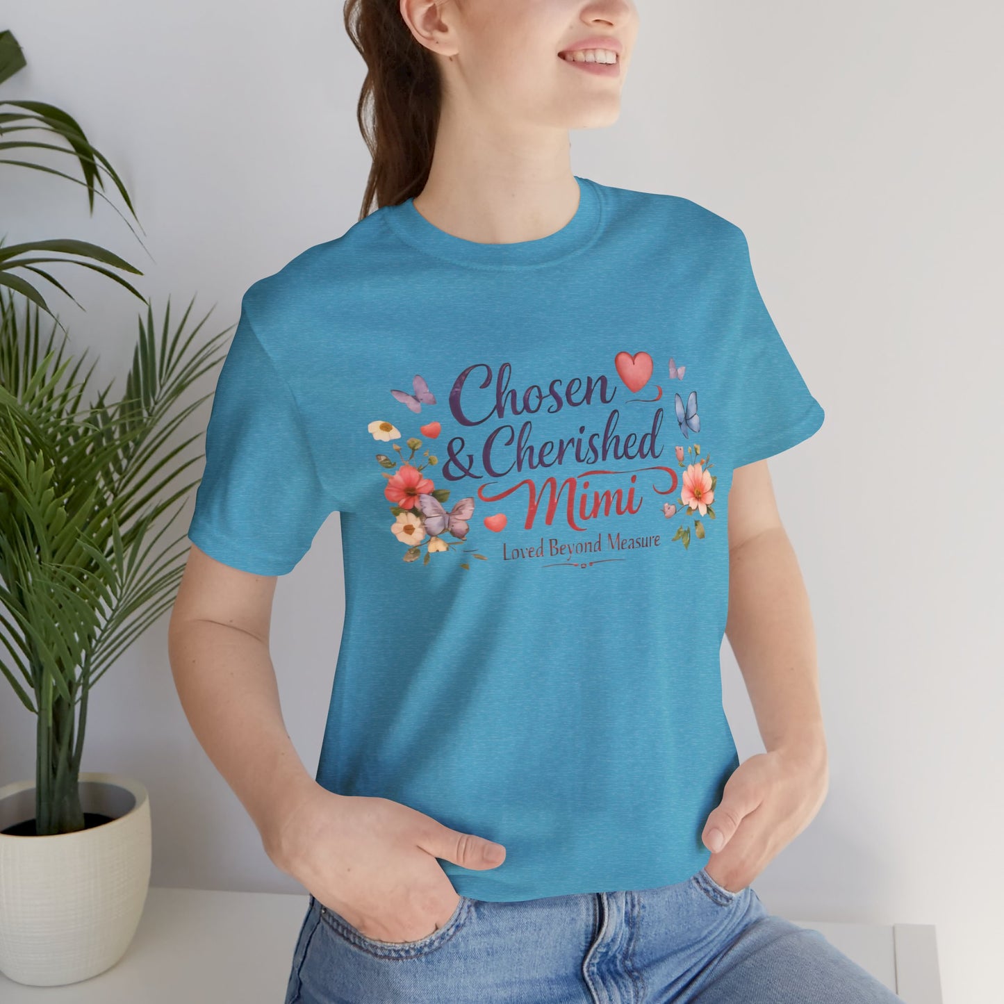 Chosen & Cherished Mimi Tee — Floral 'Loved Beyond Measure' Grandma Shirt