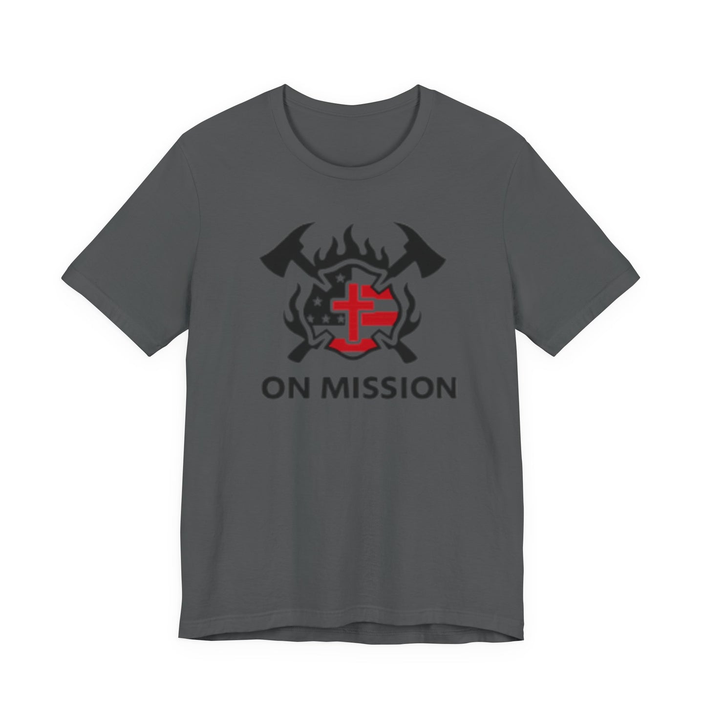 On Mission Christian Cross & American Flag T‑Shirt