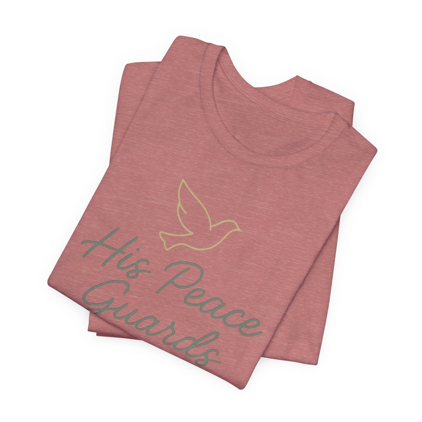 His Peace Guards My Heart Tee — Philippians 4:7 Christian Dove T-Shirt