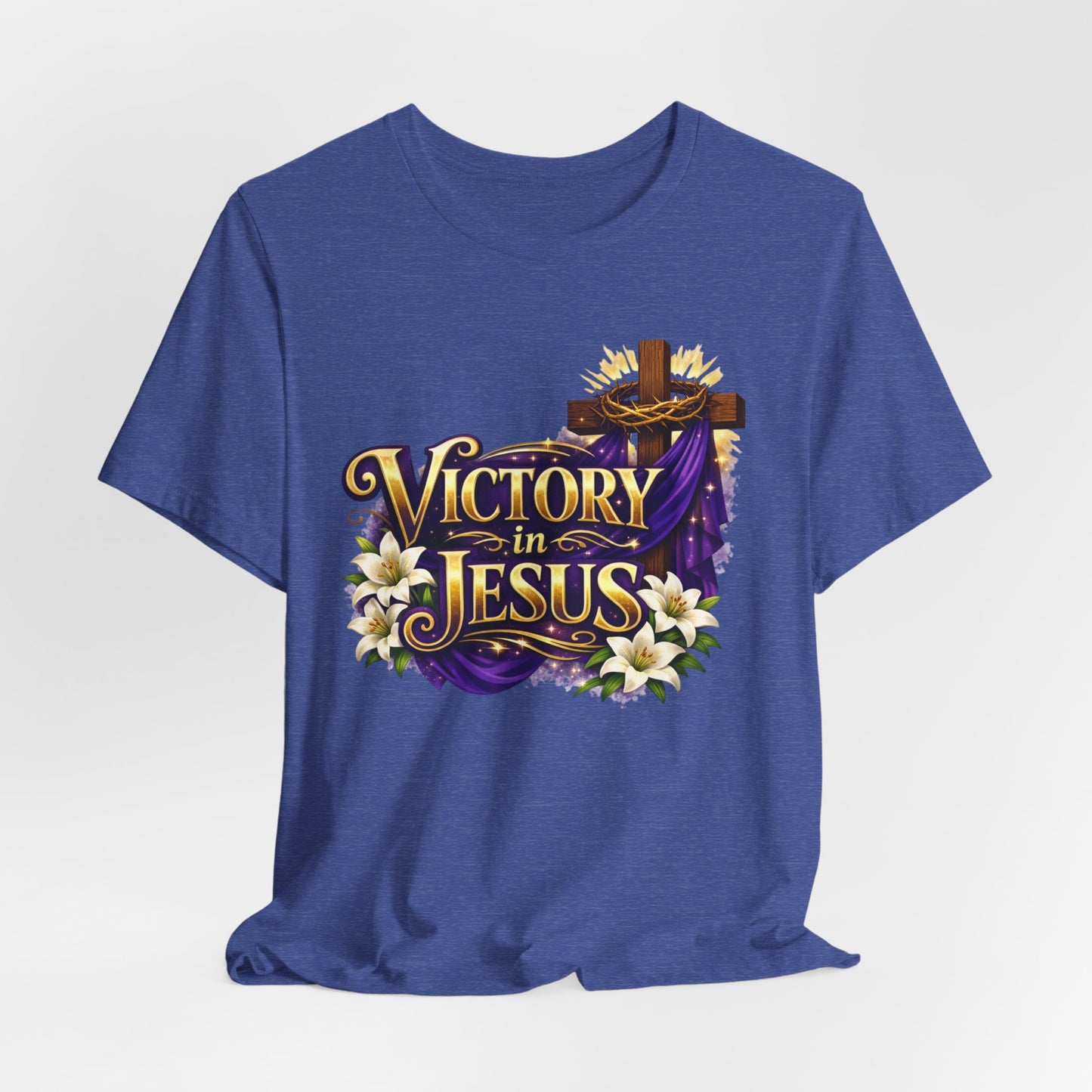 Victory In Jesus Christian T-Shirt — Cross Faith Tee