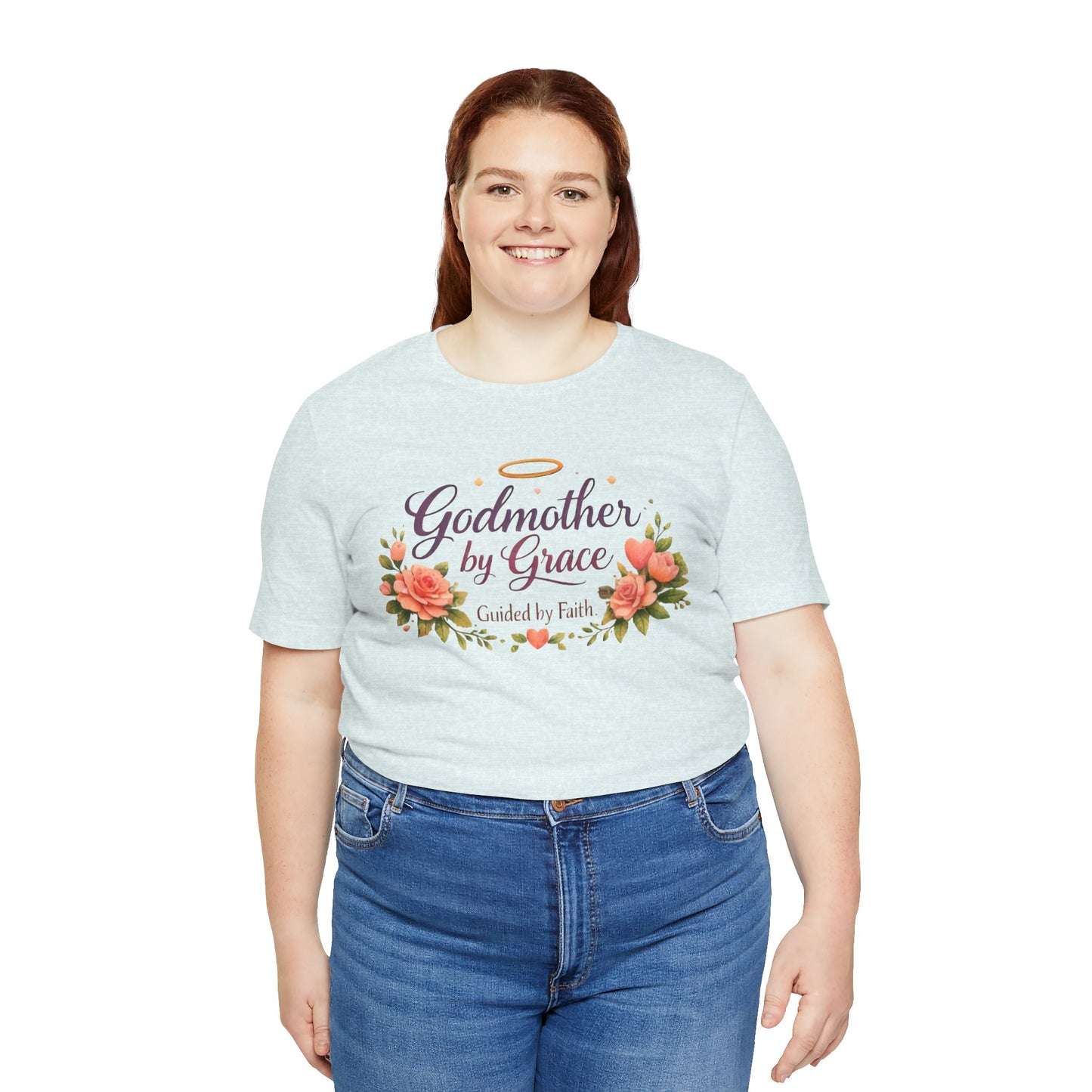Godmother by Grace Floral Tee — 'Guided by Faith' Godmother T-Shirt