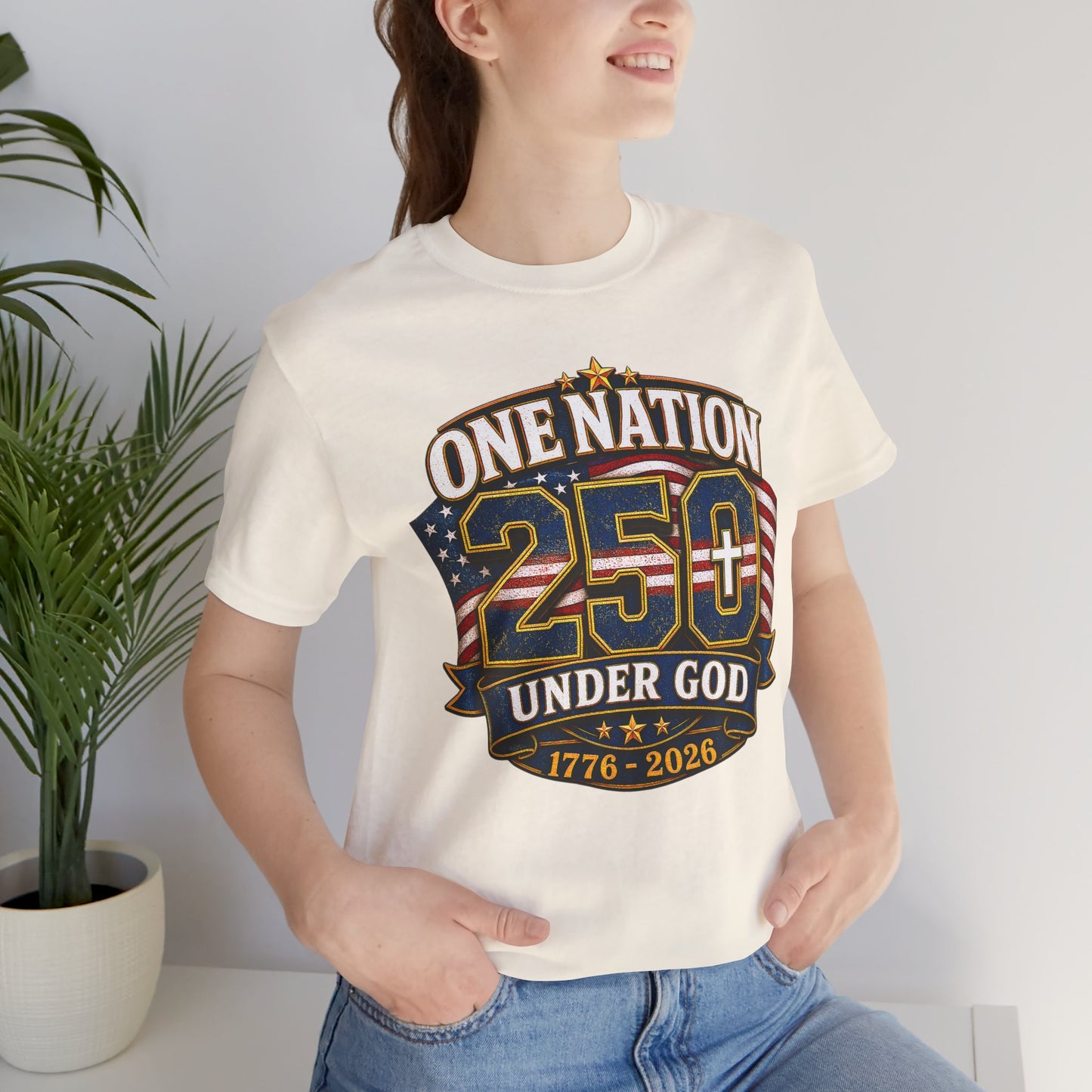 250th USA Independence T-Shirt — "One Nation Under God" 1776–2026 Patriotic Tee